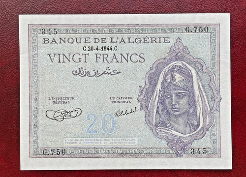 Algérie billet francs neuf - francs,