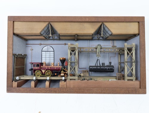 Diorama mural locomotive - , à