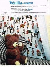 PUBLICITE ADVERTISING  1964   VENILIA   papier peint adhésif