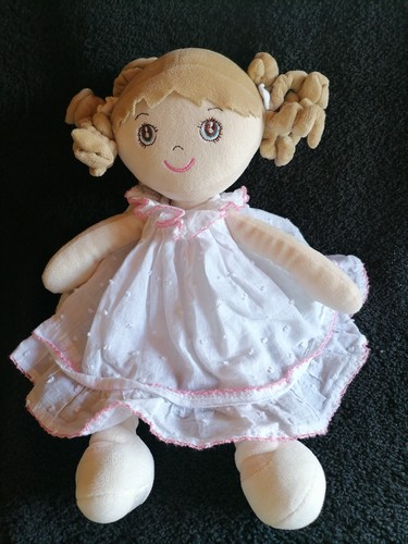 Doudou poupée robe blanche - robe,