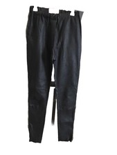 Très Beau Et Authentique Pantalon Slim Cuir Noir Manoush 34/36 Tbe