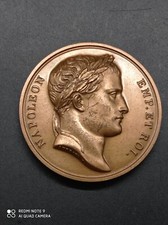 Ancienne médaille militaire bronze Napoléon Empereur et Roi  signée Andrieu 1976