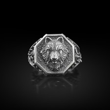 Bague chevalière tête de