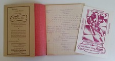 JEAN ADRIEN MERCIER 1 Protège cahier + 1 cahier + 2 buvards TBE NEUF