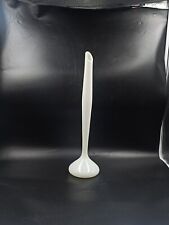 Vase Soliflore Opaline Verre Blanc Vintage Murano Pop Space Age Années 50 60's 