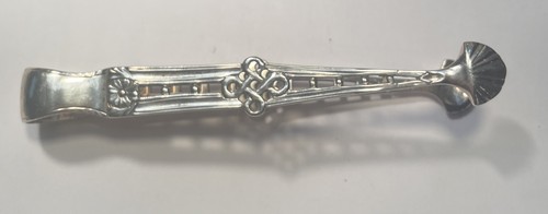Sterling silver sugar - silver, tongs