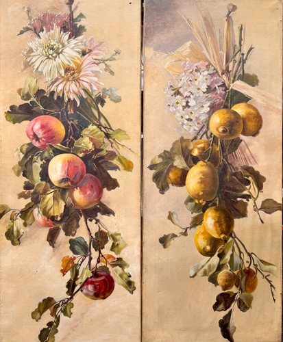 Paire grands tableaux - de,