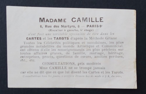 Carte visite publicité madame - carte,