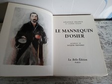 Anatole France. Le Mannequin d' Osier  Aquarelles de Thévenet .