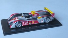 Miniature 1/43 Audi R10 TDI #2 vainqueur Le Mans 2008 Spark