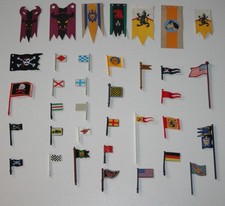 Playmobil - Pièce de rechange - Drapeaux bannière attache médiévaux autre - T6-