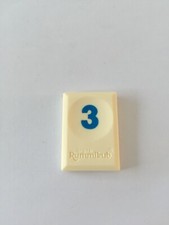 Tuile chiffre 3 trois bleu