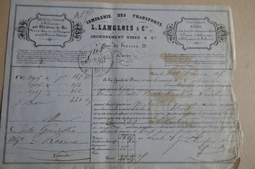 1855 facture roulage - 1855,