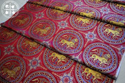 Silk brocade medieval - brocade,