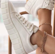 basket femme sneakers chaussure blanche compensée épaisse blanc été fashion mode