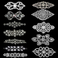 Argent Strass Motif Applique Patch – Cristal à Thermocoller Ou à Coudre DIY