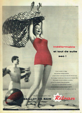 Publicité Advertising 08 24  1957  Maillot bain Rilsan indémailable et sec