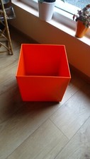 CUBE ORANGE VINTAGE CASIER TRIEUR RANGEMENT DISQUAIRE WITTNER DECORATION holland