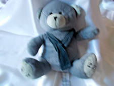 Doudou peluche gris écharpe - peluche,