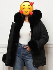 Manteau Fourre Femme Copperose Noir Taille M