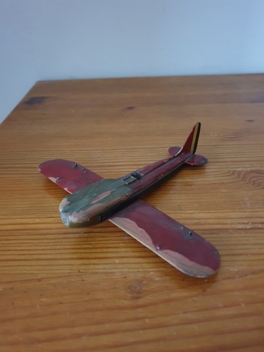 Petit avion bois ancien - en,