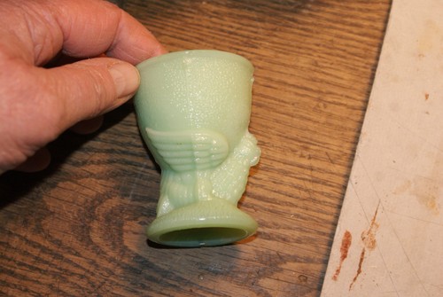 Coquetier poule opaline - opaline, verte