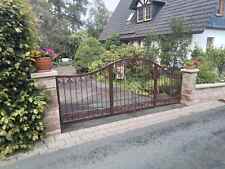 Portail De Jardin Avec Porte En Fer Forgé Monaco-GTAS350/100S Galvanisé P.-Set