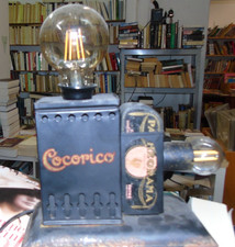 Projecteur Cocorico Pathé 1934 pathéorama monté en lampe TBE art déco design