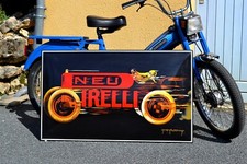 Plaque émaillée PIRELLI PNEU magnifique enamel sign emailschild