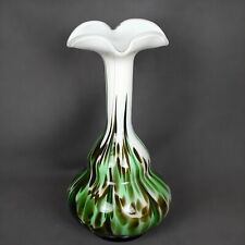 Grand vase en verre multicolore style Murano vintage ancien déco art glass