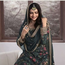 Pakistanais Indien Costume Bollywood Designer Salwar Kameez Robe Cérémonie Usure