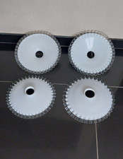 LOT 4 ABAT-JOUR EN OPALINE DENTELEE POUR SUSPENSION OU MONTE ET BAISSE