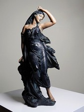 Grande statuette platre ou composite vintage/ancienne façon bronze art nouveau