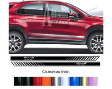 2 X BANDES BAS DE CAISSE PORTES POUR FIAT 500 X DECO AUTOCOLLANT STICKER BD599-8