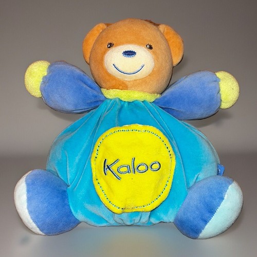 Doudou boule kaloo ours - kaloo, bleu