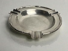 Vintage, cendrier en métal argenté vers 1950