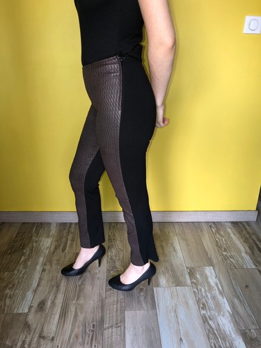 Luxueux pantalon cuir gaufré - luxueux,