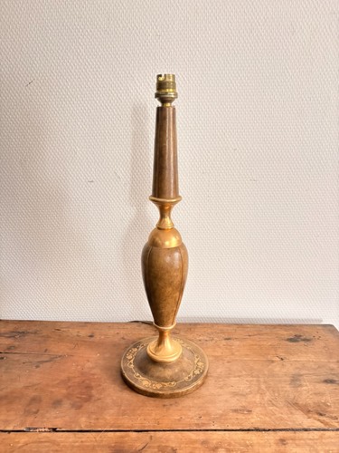 Ancien pied lampe balustre - ancien,