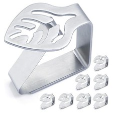 Nappe Clips Anti-Glissant Lot de 8 pinces pour nappe décoratives en acier ino...