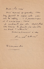 René CHAR - Lettre autographe