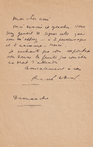 René char lettre - rené,
