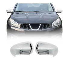 Coques de Rétroviseurs pour Nissan Qashqai +2 2007-2014 en ABS Argent