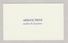 Carte publicitaire -  Armani