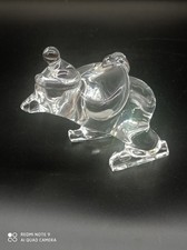 Figurine Ours Ourson en cristal de BACCARAT, patin à glace , sport , signé .