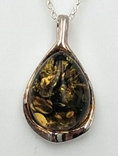 Ambre Designer Pendentif 925