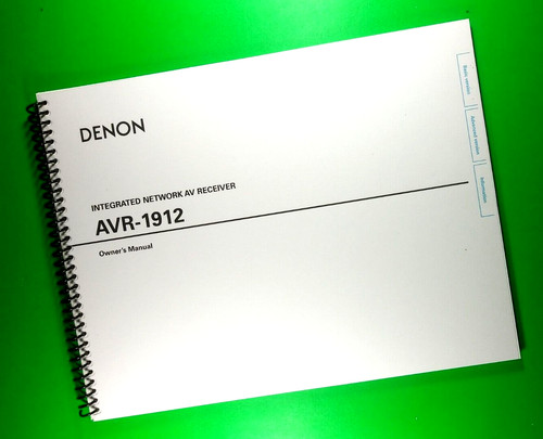 Owners manual for - owners, denon
