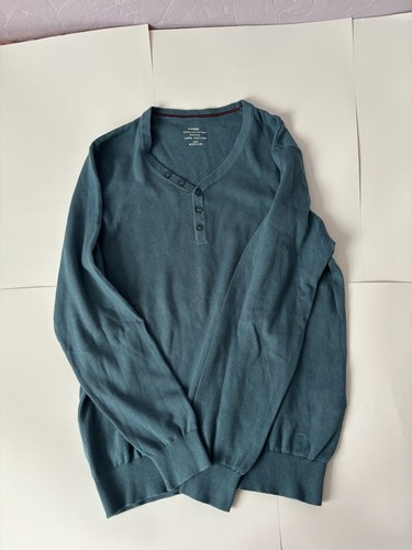 Pull bleu pétrole coton celio - bleu,