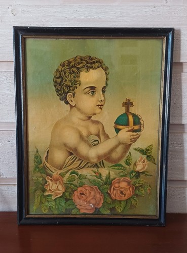Ancien cadre religieux chromo - ancien,