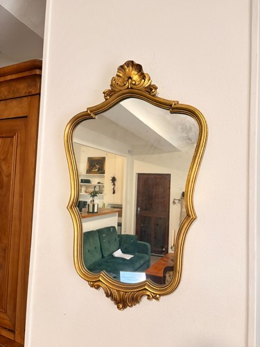 Ancien miroir murale ovale - murale,