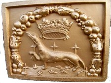 Blason aux HERMINES Doré/
